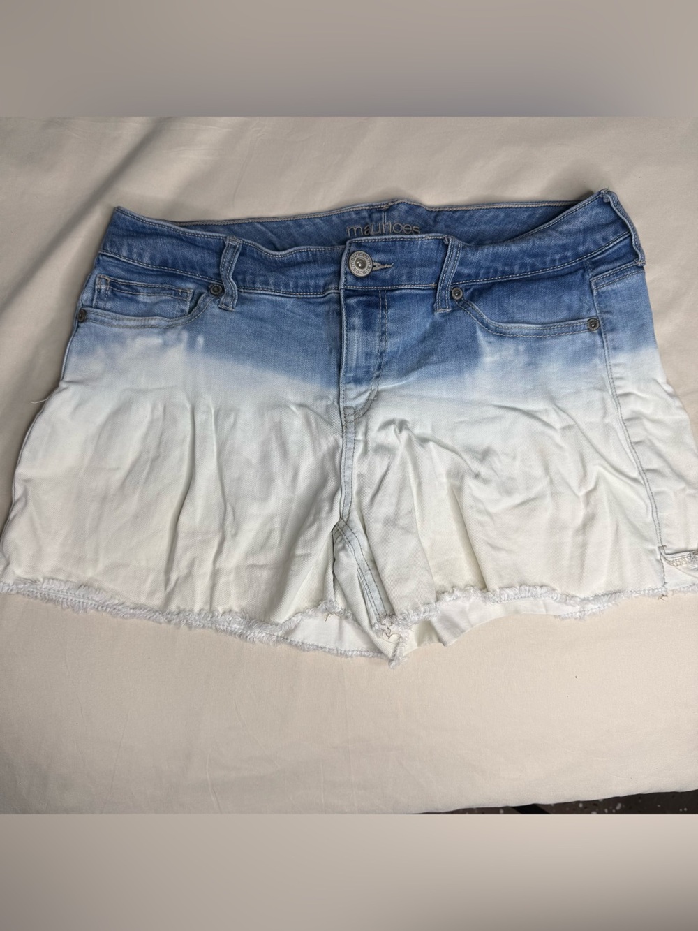 Maurices Ombre Dip-Dyed Denim Shorts - Size 7/8